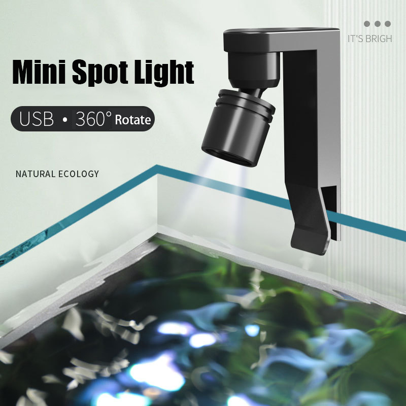 Aquarium Plant Light - USB Clamp Light Waterproof White/Yellow Color