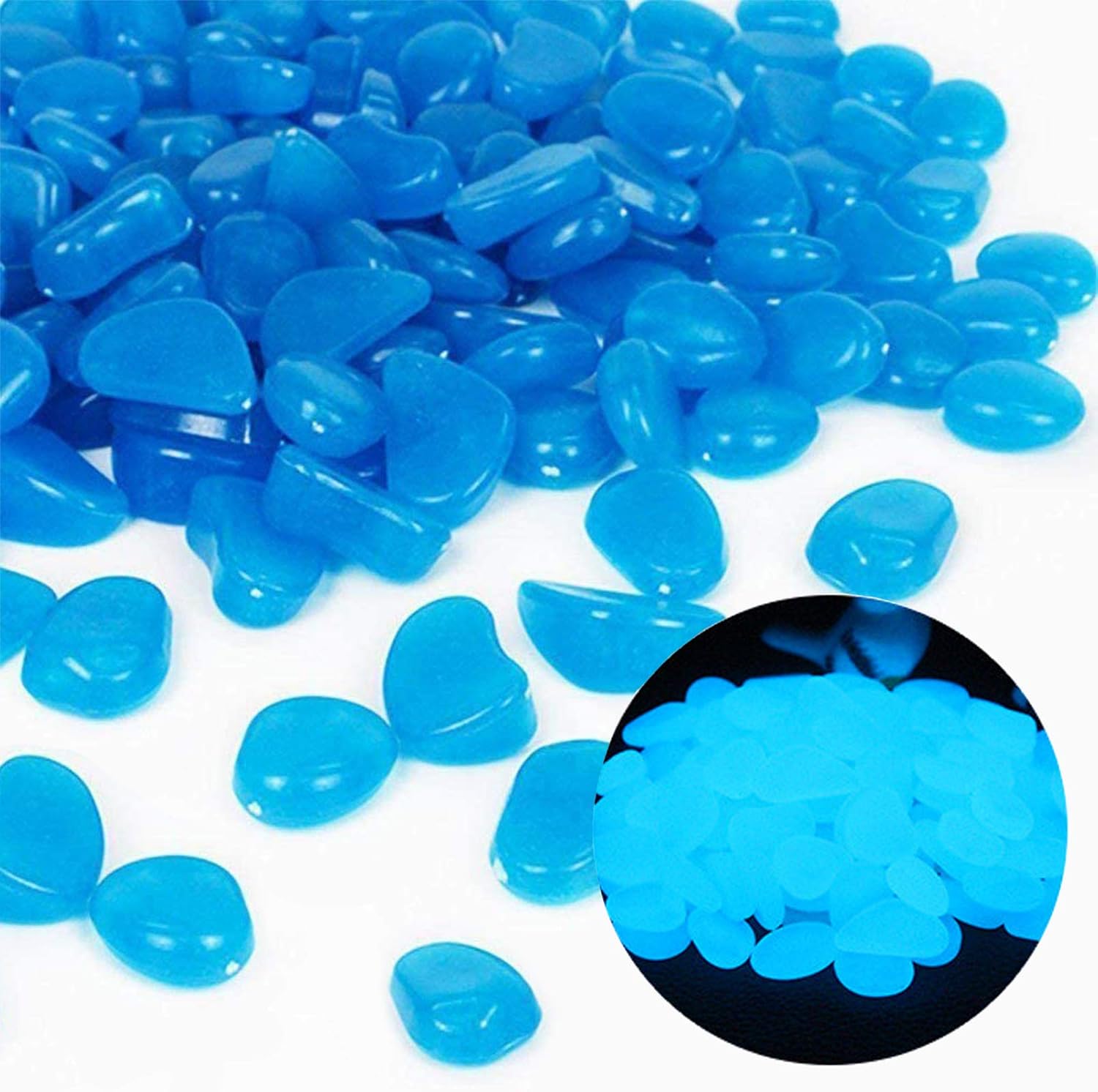 Fish Tank Rocks Glow Blue Pebb - Plant Aquarium Pot review and price